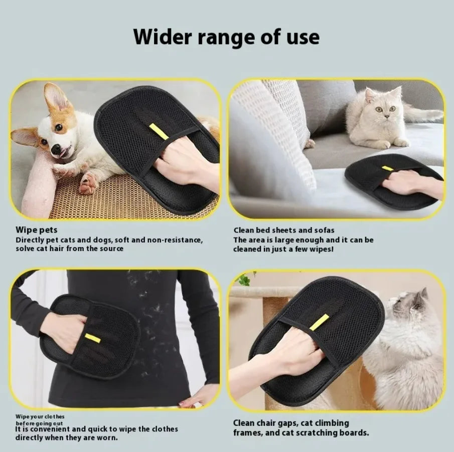 🐾  CleanFur Pro-Advanced Reusable Pet Hair Remover Glove for Dogs & Cats